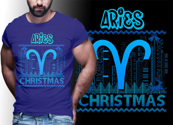 ARIES Christmas Tshirt Designs: Bold Illustrations