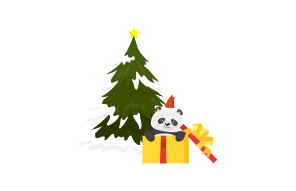 Christmas Cute Panda Illustration Animal for Festive Illustrations