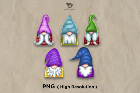 Christmas Gnome Set 1: Festive Illustrations for Brands