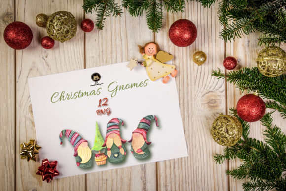 Christmas Gnomes Watercolor Set: Reviewing Illustrations