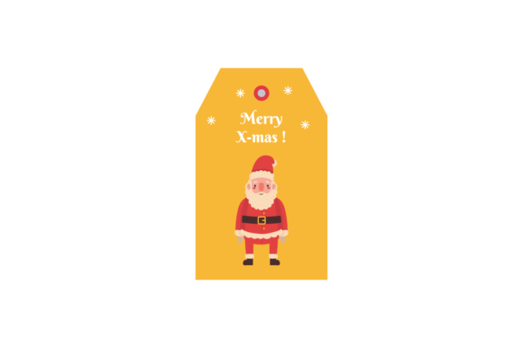 Christmas Santa Label Tag Svg: Festive Illustrations