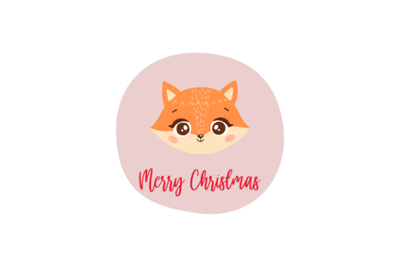 Christmas Stickers Animal Fox: Illustrations for Branding