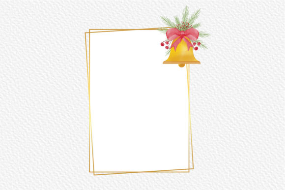 Christmas Watercolor Frame 15: Festive Illustrations