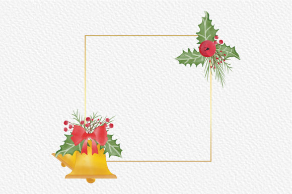 Christmas Watercolor Frame 6: Festive Illustrations