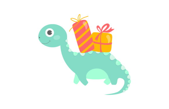 Dinosaur Christmas Illustration Animal for Festive Illustrations