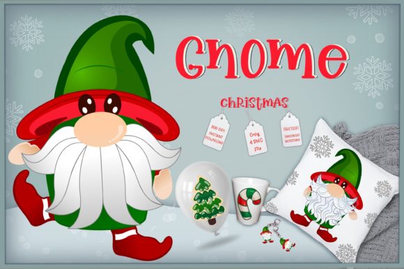 Gnome Cute Christmas Design PNG: Top Illustrations