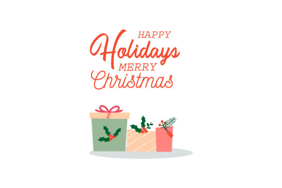 Happy Holiday Gift Box: Festive Illustrations