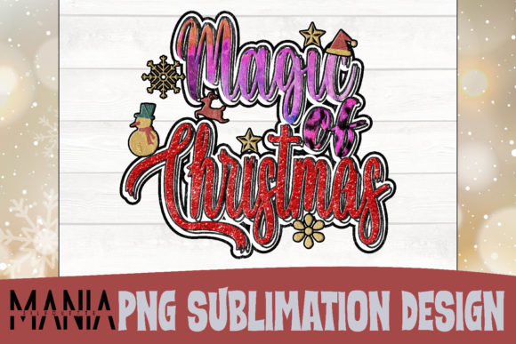 Magic of Christmas Sublimation Design: Festive Illustrations