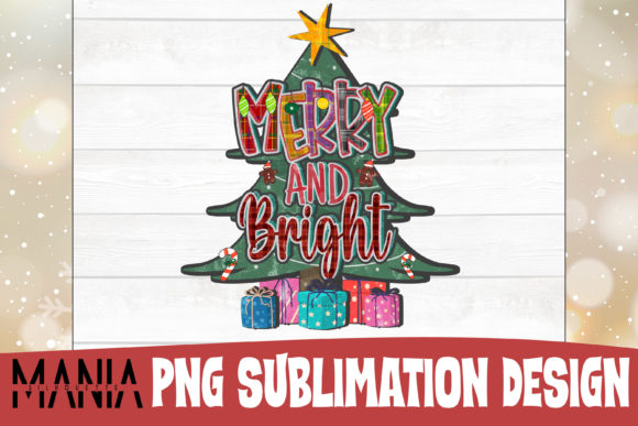 Marry and Bright Christmas Sublimation: Fresh Illustrations