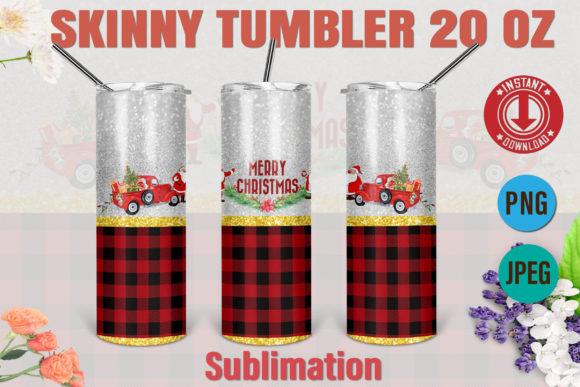 Merry Christmas Santa Skinny Tumbler 20o Illustrations Review
