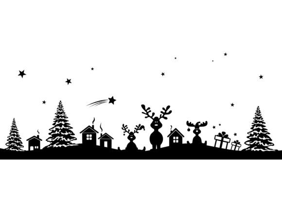 Review: Christmas Silhouette Landscape Winter Design
