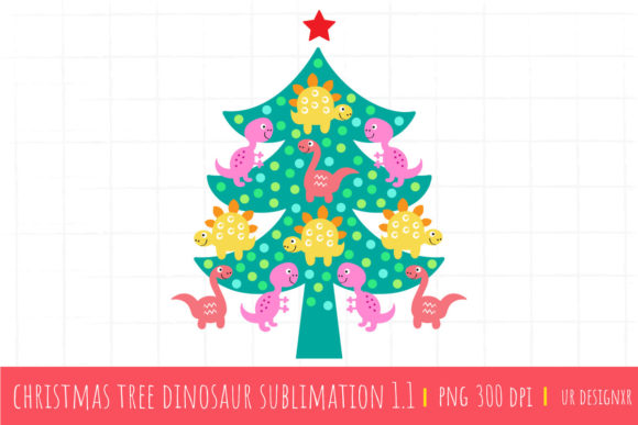 Review: Christmas Tree Dinosaur Sublimation 1.1 Illustrations