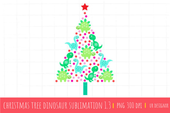 Review: Christmas Tree Dinosaur Sublimation 1.3 Illustrations
