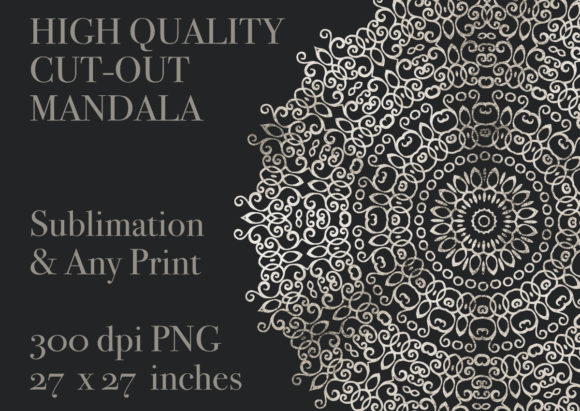 Review: High Resolution Silver Christmas Mandala for Pros