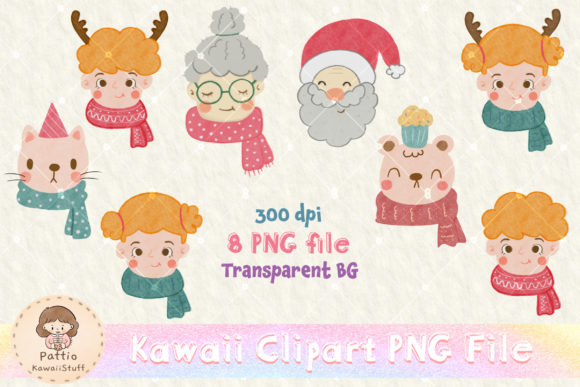 Review: Watercolor Clipart Cute Christmas Avatar Illustrations