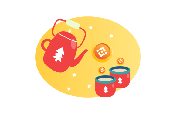 Reviewing Christmas Binance Tea Pot Illustrations