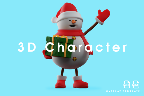 Snowman 3D: Sweet Christmas Illustrations