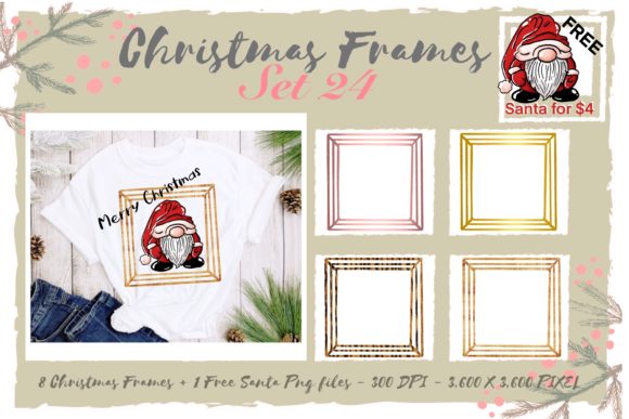 Sublimation Christmas Frames: Premium Illustrations