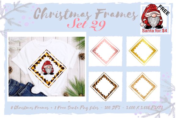 Sublimation Christmas Frames Set 29: Premium Illustrations